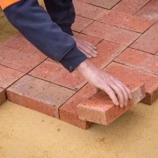 elegant stone patio with modern seating